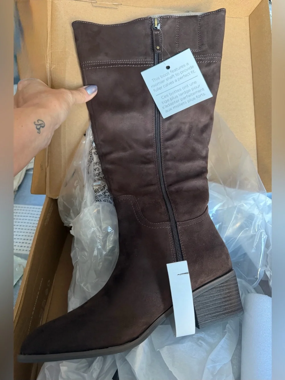 Dr. Scholl’s Adeline Wide Calf Boot- Dark Umber
